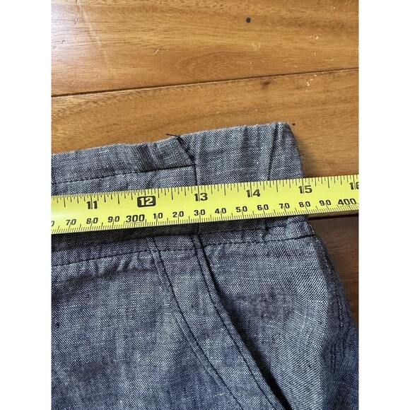 Women’s ATHLETA 100% Linen Cropped Ankle Pants Gray Chambray  Sz 4 Causal Career - Picture 6 of 9